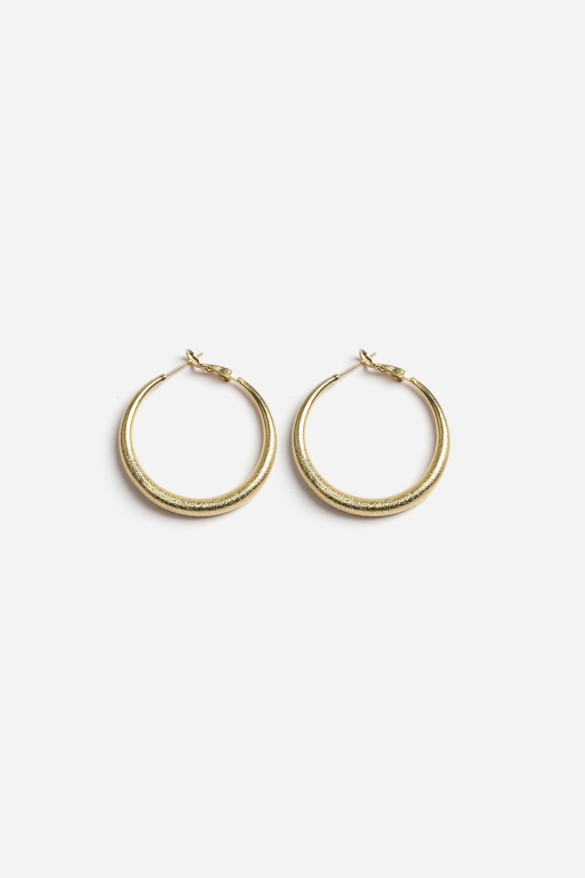 Shimmery Golden Hoop Earrings